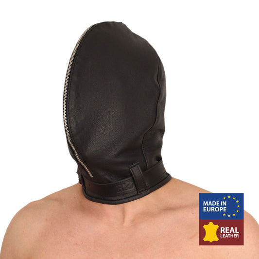 Cagoule sensorielle en cuir