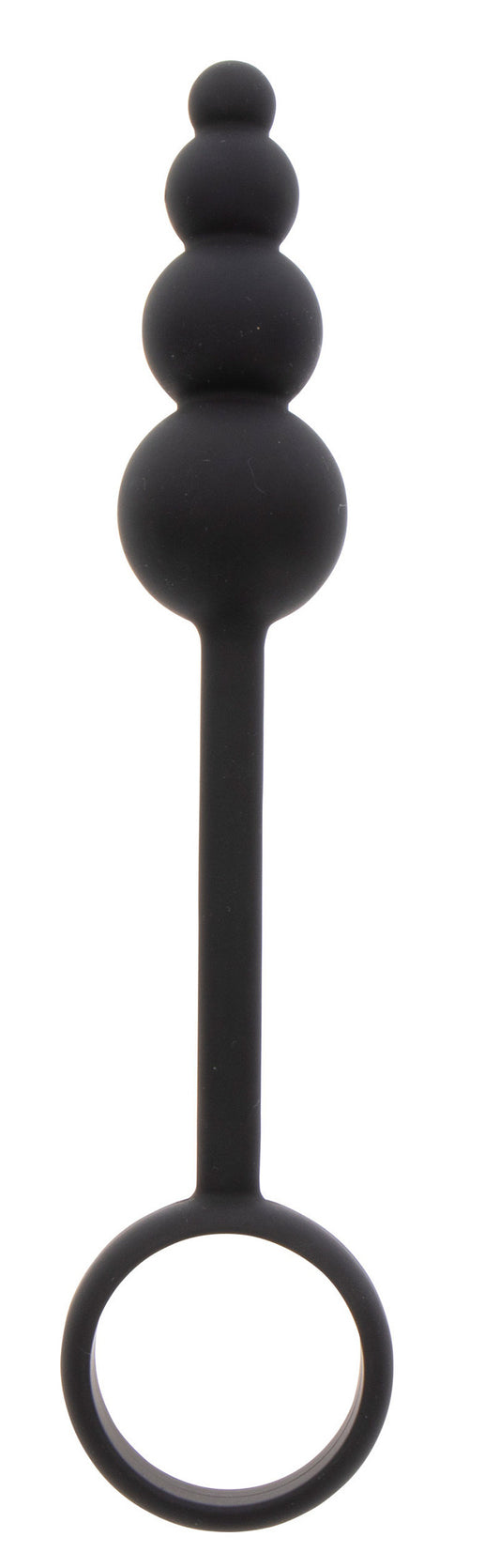 Cockring Plug anal Beads Ring 8.5 x 3.5 cm Noir