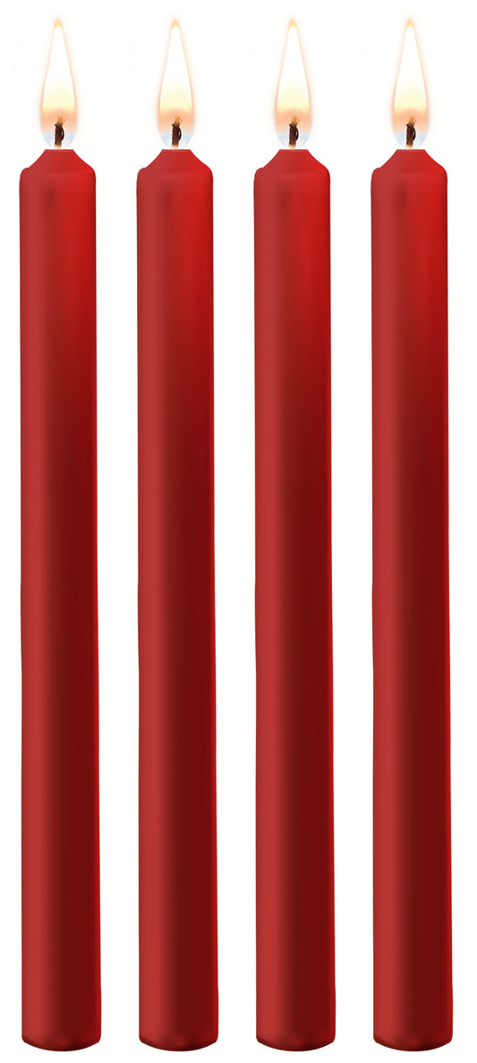 Lot de 4 Bougies Teasing Wax Rouge