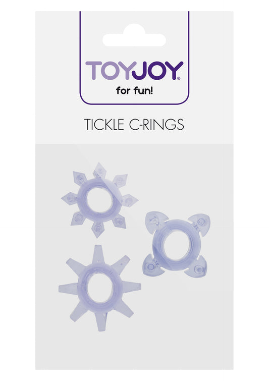 3 cockrings mini Tickle C-Rings Violet