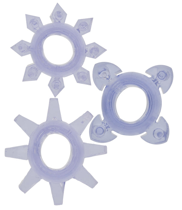 3 cockrings mini Tickle C-Rings Violet