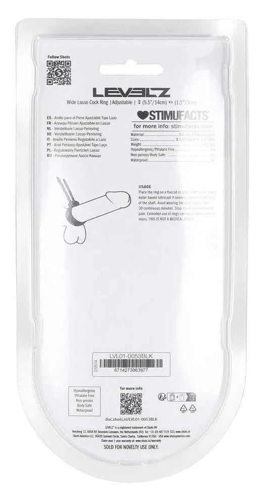 Anneau ajustable Wide Lasso 35-65 mm Noir