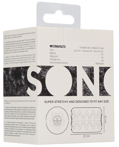 Anneau de masturbation Réversible Textured Sono n92