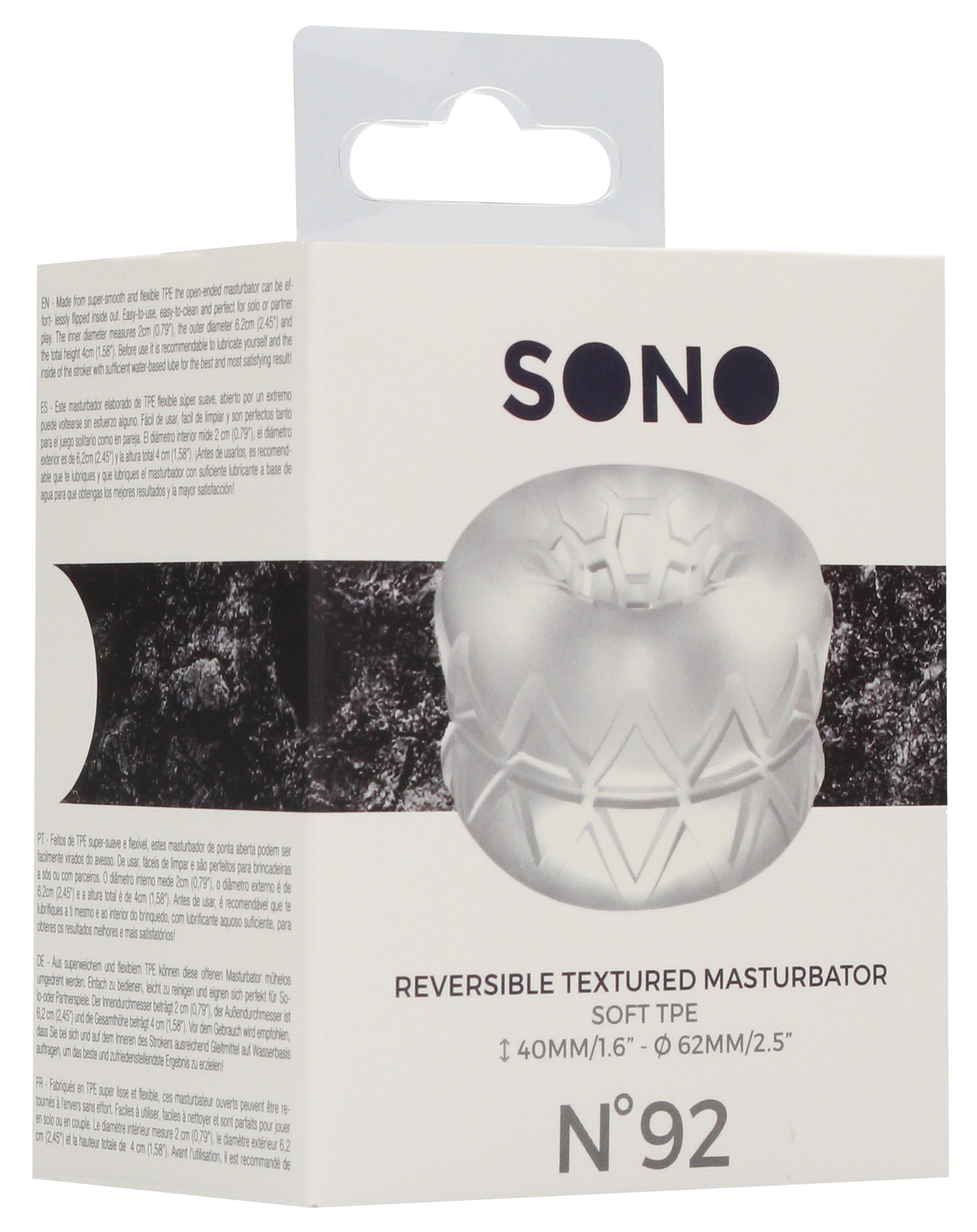 Anneau de masturbation Réversible Textured Sono n92