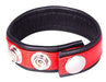 Anneau pénien Cuir Rouge et noir