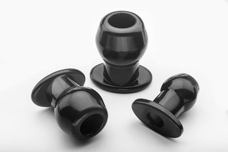 Ass Tunnel Plug Silicone Noir Large 7.6 x 6.2 cm