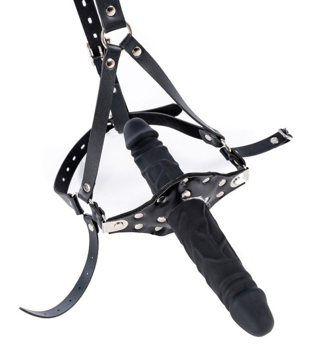 Bâillon avec gode Strap Dick 12cm