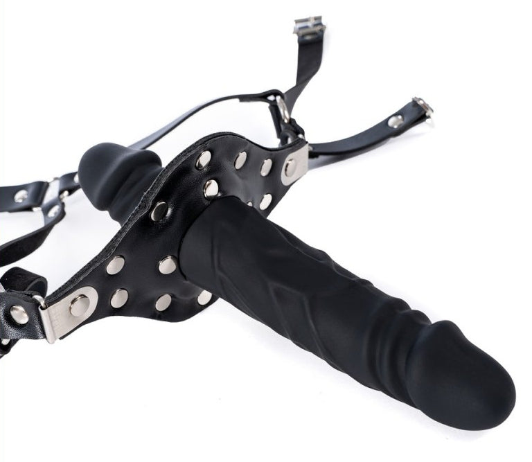 Bâillon avec gode Strap Dick 12cm