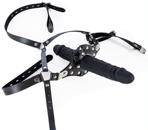 Bâillon avec gode Strap Dick 12cm