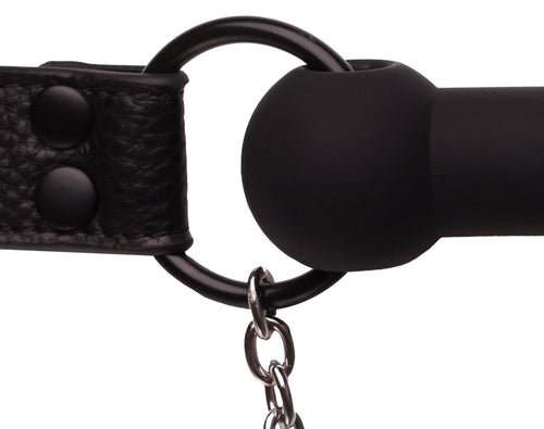 Bâillon avec Pinces Tétons Nipple Gag Noir