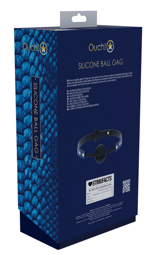 Bâillon-Boule Florence 41mm Bleu