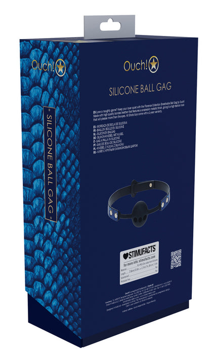Bâillon-Boule Florence 41mm Bleu