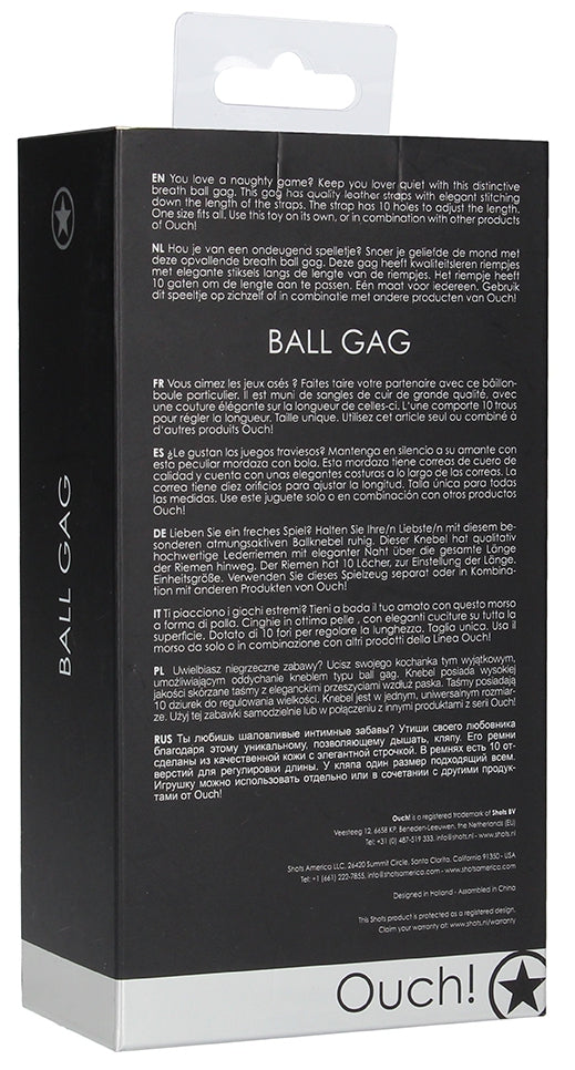 Bâillon Boule gag Strap Noir