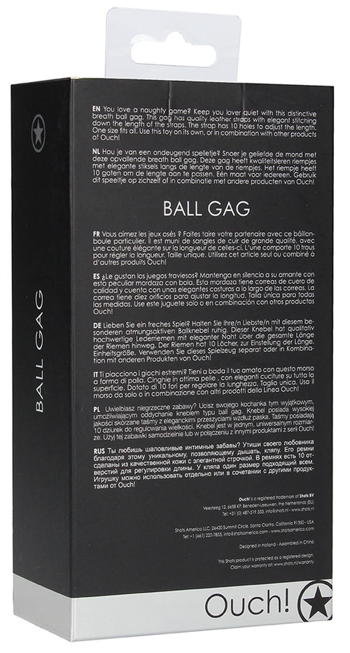 Bâillon Boule gag Strap Noir