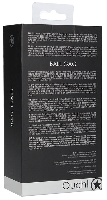 Bâillon Boule gag Strap Noir