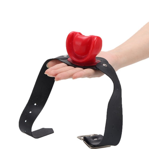 Bâillon en latex NO MORE Noir-Rouge