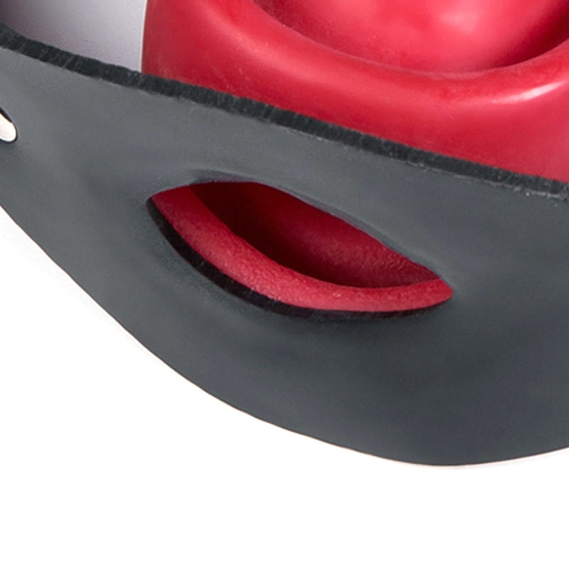 Bâillon en latex NO MORE Noir-Rouge