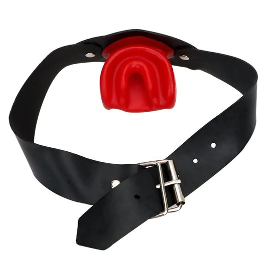 Bâillon en latex NO MORE Noir-Rouge