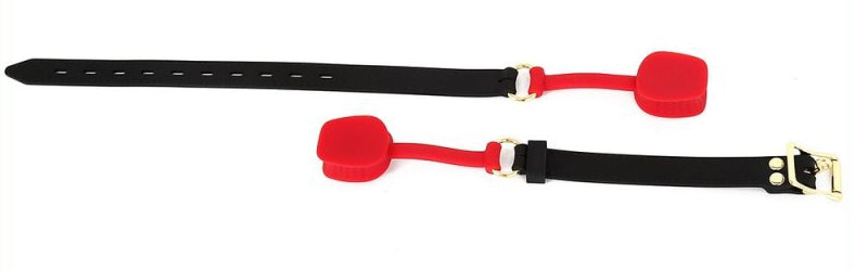 Bâillon en silicone Zen Open Noir-Rouge