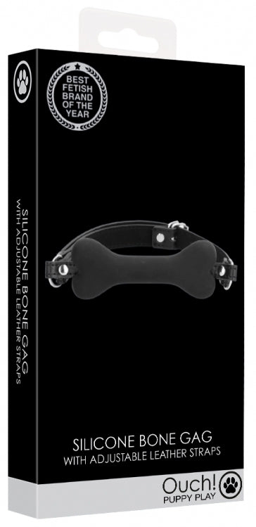 Bâillon Os Silicone Noir