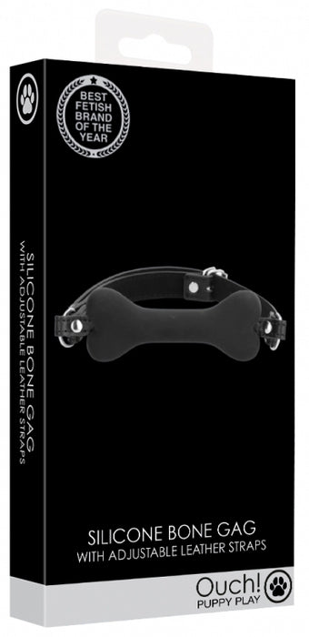 Bâillon Os Silicone Noir