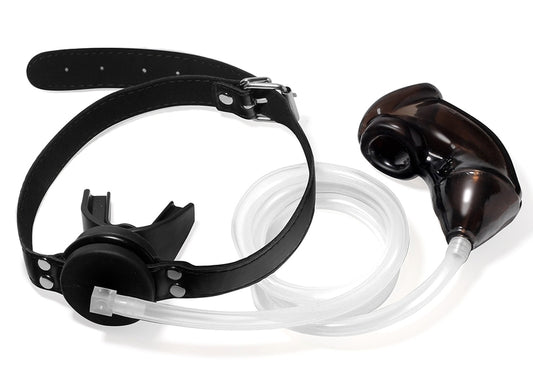 Bâillon Urinoir avec Cage souple Noir