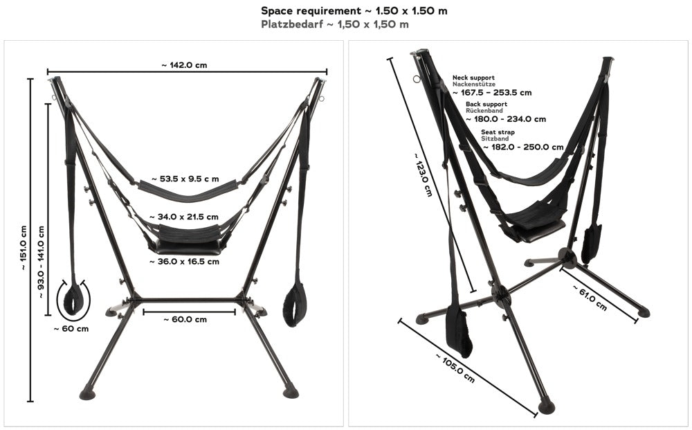 Balançoire autoportante Sex Swing Noire