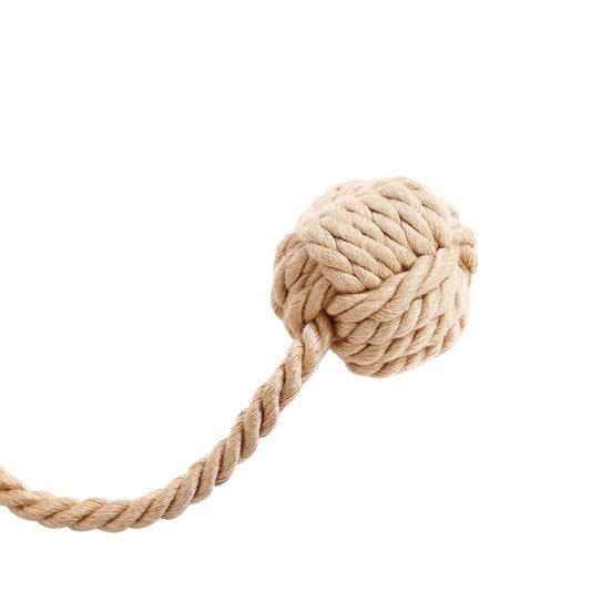 Balle-Corde Puppyball Beige