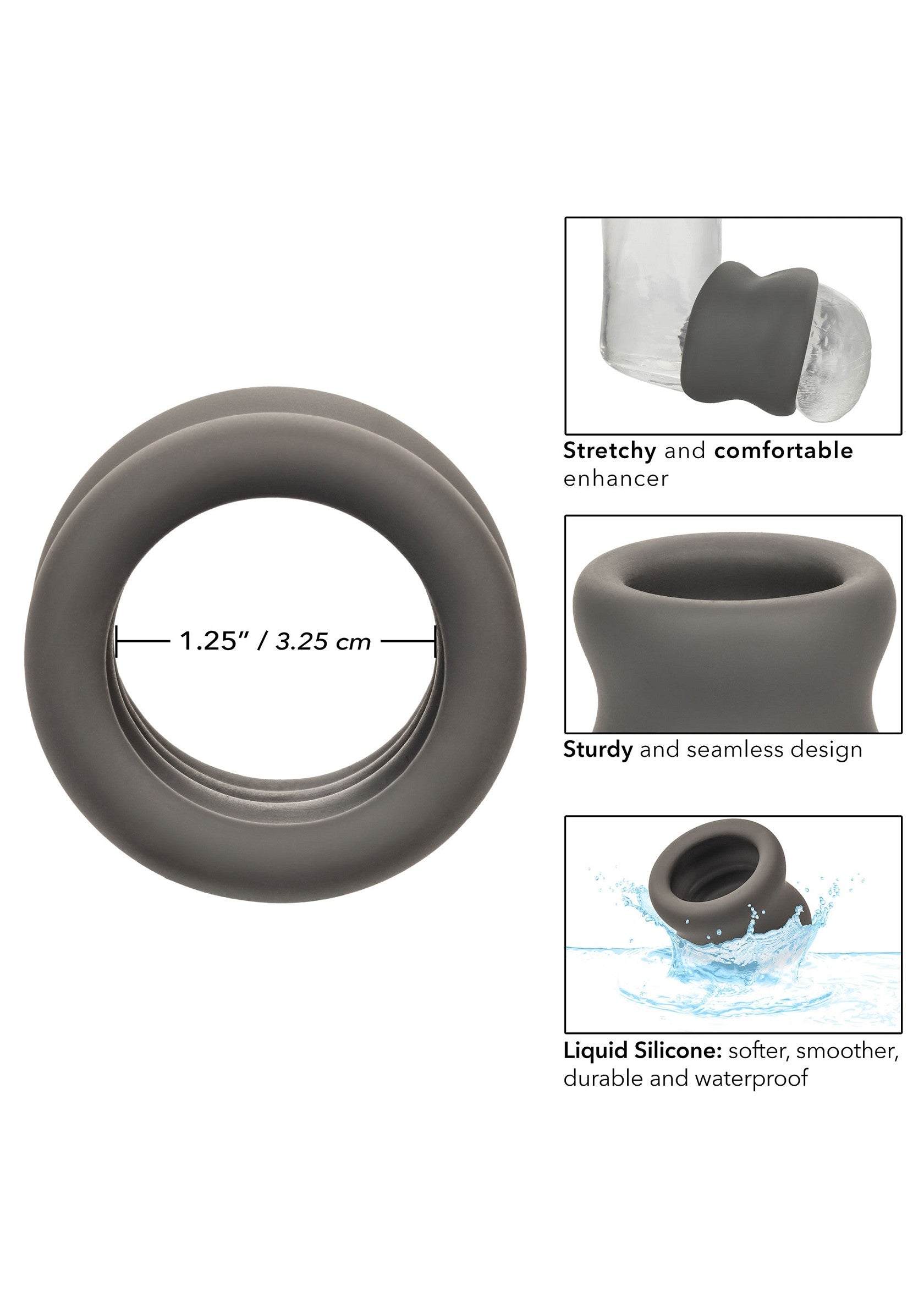 Ballstretcher Alpha Scrot 35 mm - Hauteur 45 mm Gris
