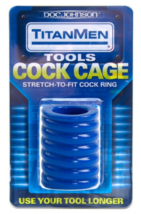 Ballstretcher Cock Cage 50mm Bleu