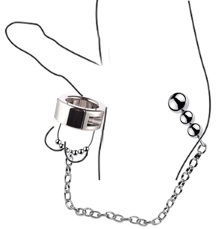 Ballstretcher en métal avec Plug Boules Cbt Ass 36mm Plug 6 x 2.5cm
