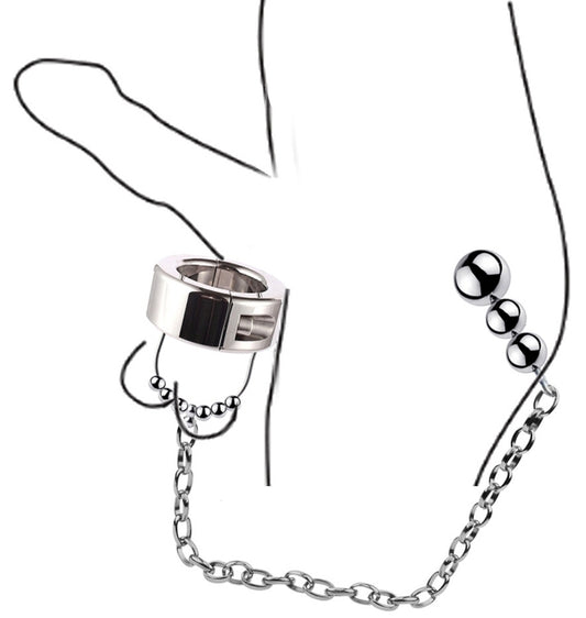 Ballstretcher en métal avec Plug Boules Cbt Ass 36mm Plug 6 x 2.5cm