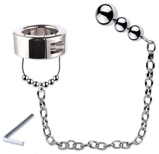 Ballstretcher en métal avec Plug Boules Cbt Ass 36mm Plug 6 x 2.5cm