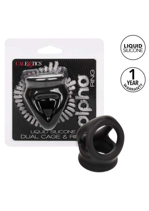 Ballstretcher en silicone Alpha Dual 37 mm Noir