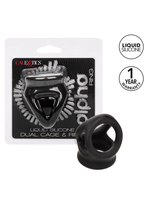 Ballstretcher en silicone Alpha Dual 37 mm Noir