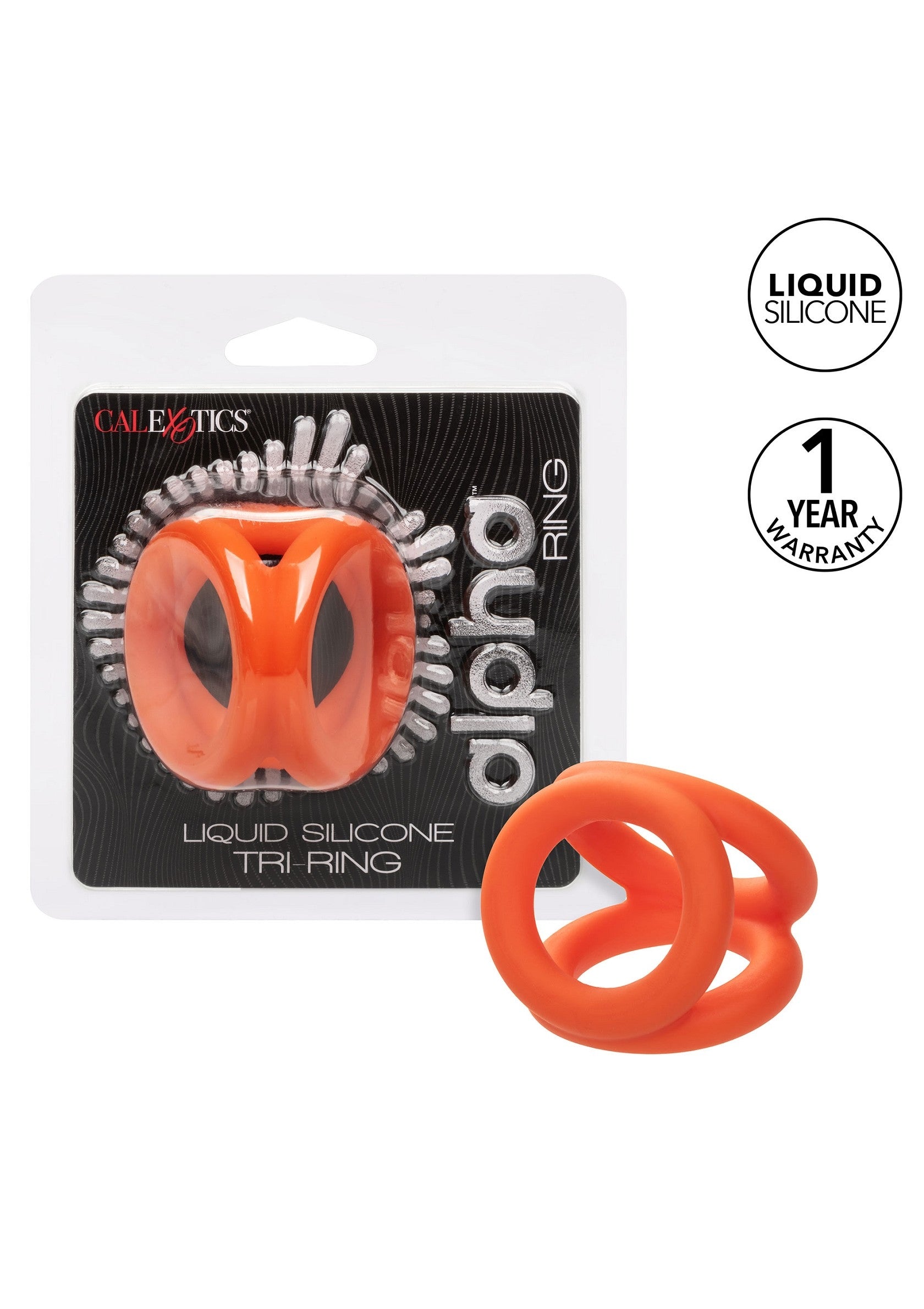 Ballstretcher en silicone Alpha Tri-Ring 38 mm Orange