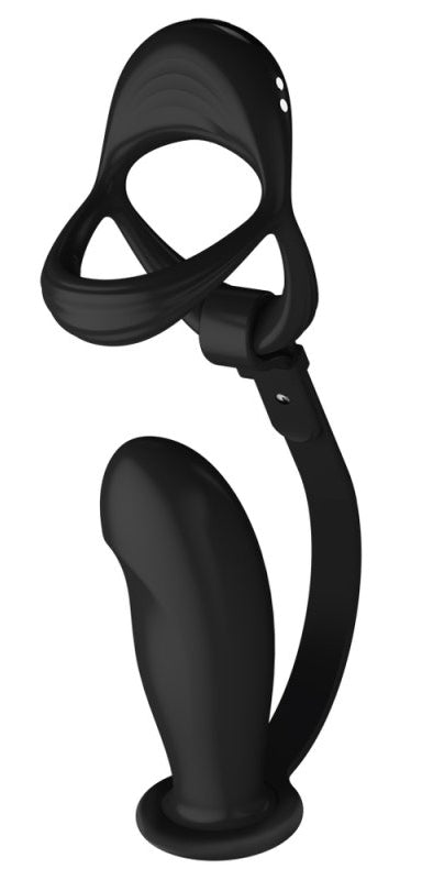 Ballstretcher et Plug Ass Curve 10 x 3.6 cm-10 Vibrations