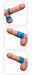 Ballstretcher Twin Flex 25 mm - Hauteur 3 cm Bleu