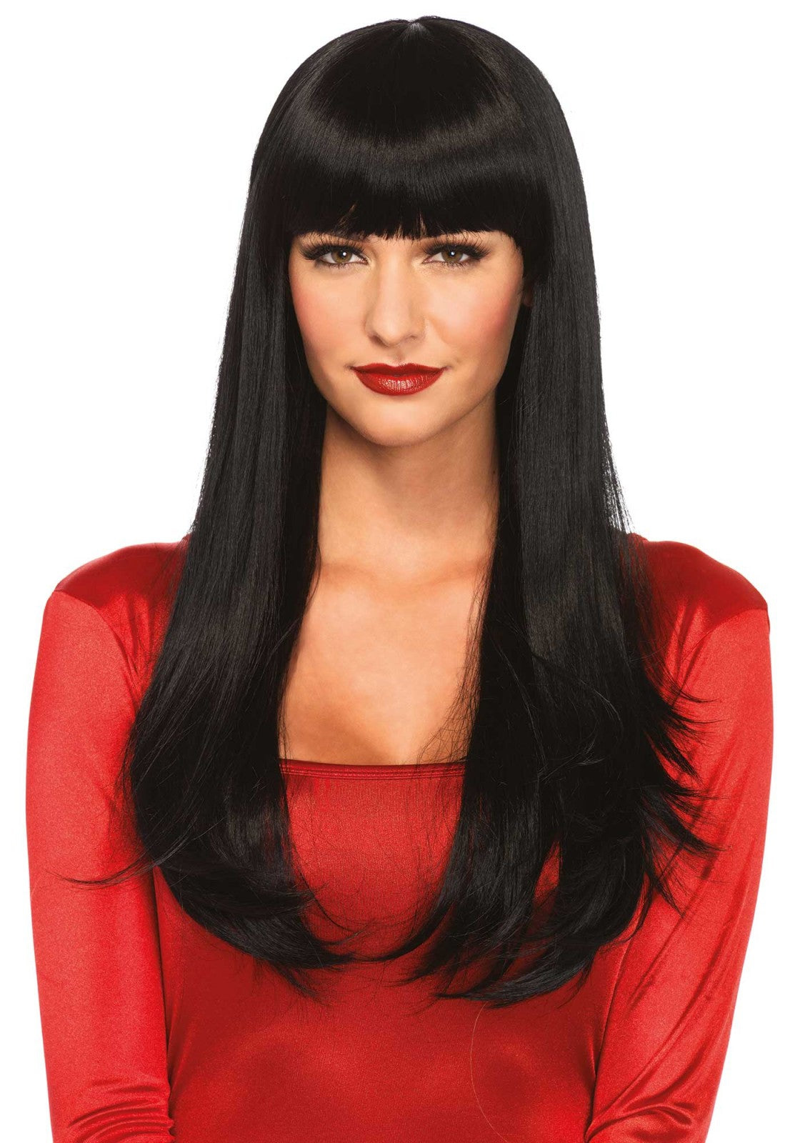 Perruque Cheveux Longs et Raides Noirs