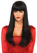 Perruque Cheveux Longs et Raides Noirs