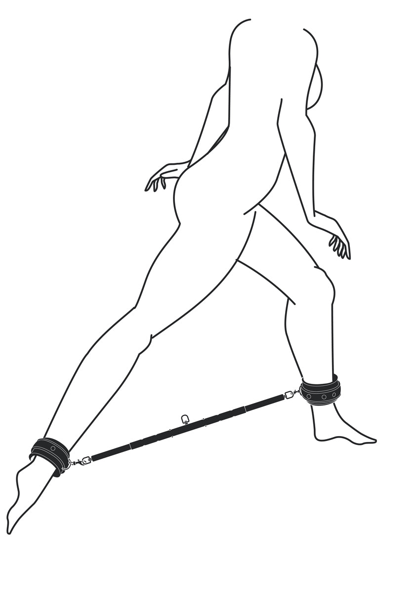 Barre ajustable en métal avec Menottes