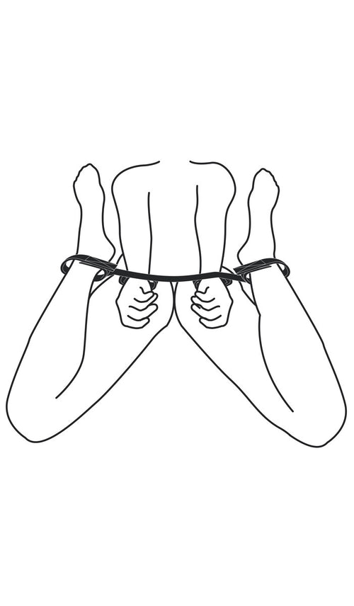 Barre de bondage avec 4 Menottes