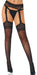 Bas avec effet porte-jarretelles Satin Touch Noirs
