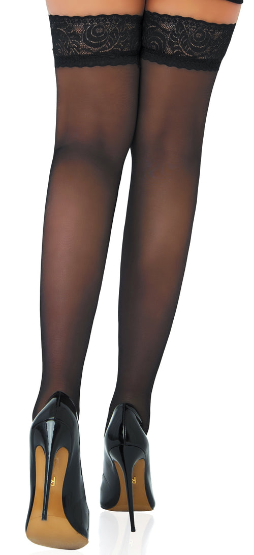Bas Toucher satin Noirs