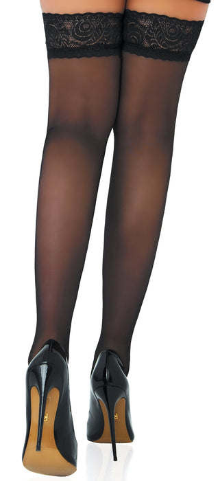 Bas Toucher satin Noirs