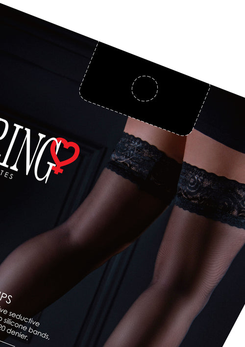 Bas Toucher satin Noirs