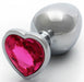 Bijou anal Heart Gem L 8 x 4cm Argenté-Rose