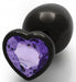 Bijou anal Heart Gem L 8 x 4cm Noir-Violet