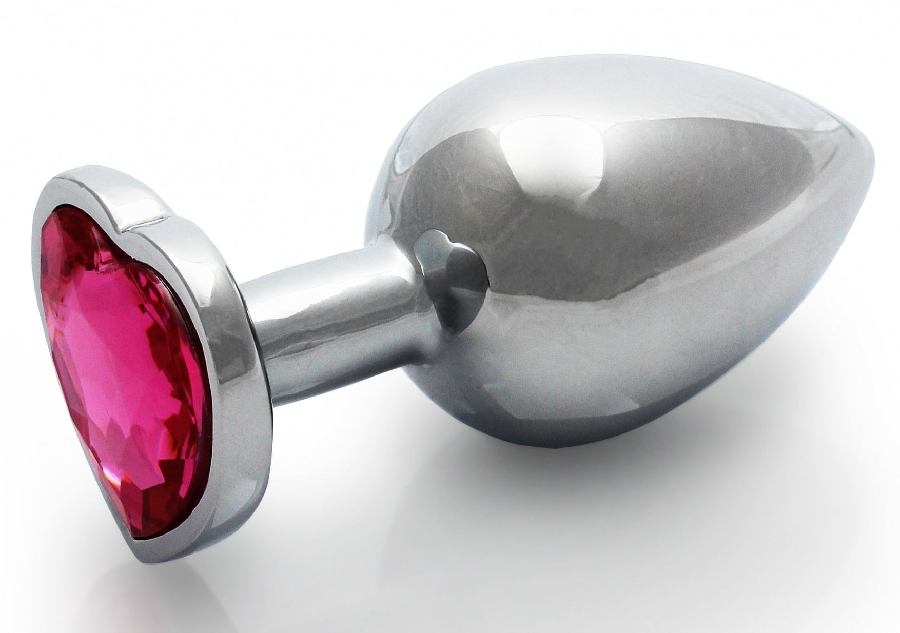 Bijou anal Heart Gem M 7 x 3.3cm Argenté-Rose