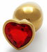 Bijou anal Heart Gem M 7 x 3.3cm Doré-Rouge